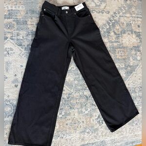 Abercrombie & Fitch Black Wide Leg Jeans